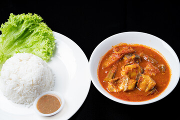 Asam Pedas Ikan translated as Spicy Sour Fish. Polular in Malaysia especially Malacca. Served on rice.