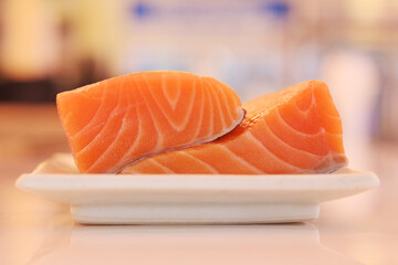 Salon portion on white plate