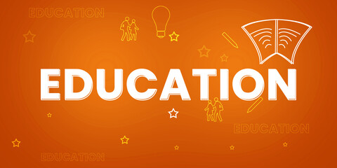 Fototapeta premium 2d illustration best student education concept