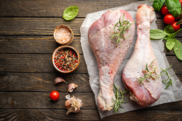 Raw turkey thigh