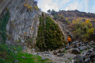 Basalt cliffs. Boyabat, Sinop Turkey