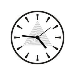 clock face vector drawing. White background.

