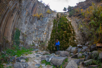 Basalt cliffs. Boyabat, Sinop Turkey