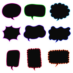 Comic speech bubble  set