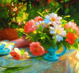 Obraz na płótnie Canvas bouquet of flowers, still life with flowers