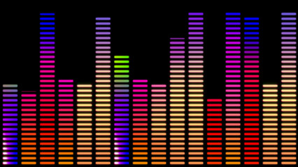 Obraz premium Digital equalizer bar graph illustration