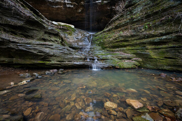 Waterfall in Southern Illinois after a rain during a winter warm up.