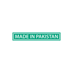Made in Pakistan stamp icon vector logo design template