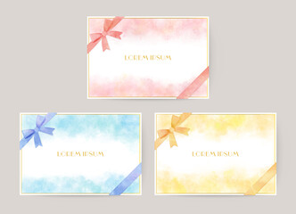 Set of vector watercolor splash backgrounds