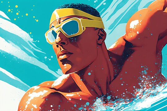 An athlete professional swimmer image