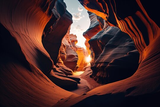 Background picture of the antelope canyon in Arizona