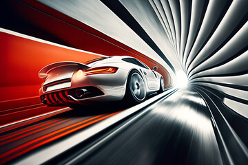 fast driving car. Ia generative