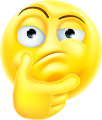 Thinking Emoticon Emoji Cartoon Icon Character