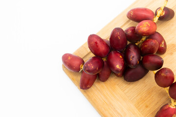 Dates palm dates isolated on white background.
