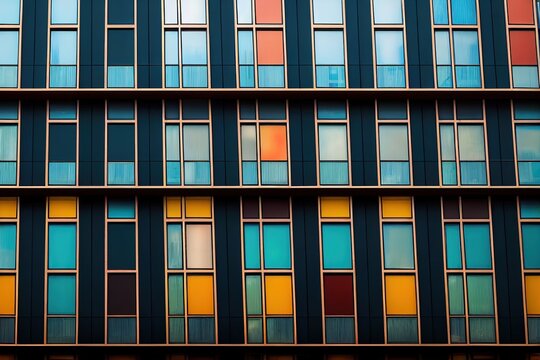 Multi-colored Facades With Black Window Frames