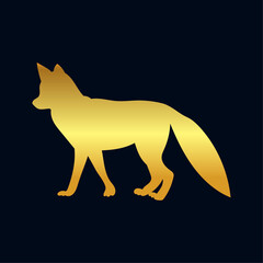  wild animals gold silhouette