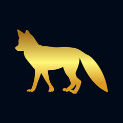  wild animals gold silhouette