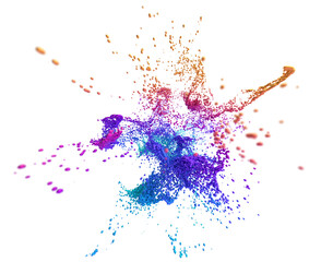 Obraz na płótnie Canvas Colorful liquid splash, 3d render