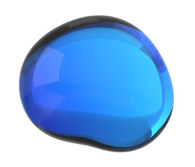 Blue bubble, 3d render