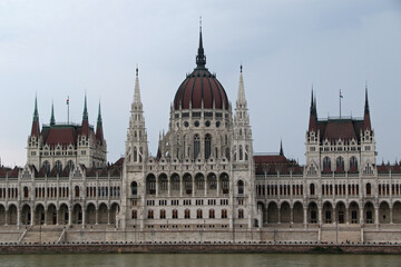 Fototapeta na wymiar Hungarian Parliament Building in Budapest, Hungary