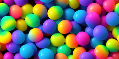 Fototapeta premium Colorful candies, sweets seamless background texture (created with Generative AI)