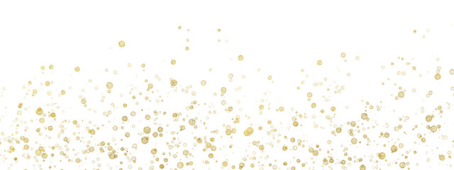 Gold particles isolated, overlay metallic background, luxury golden texture, small glitter points illustration - 573609954