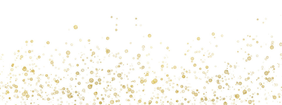 Gold particles isolated, overlay metallic background, luxury golden texture, small glitter points illustration