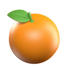 orange fruit 3d render