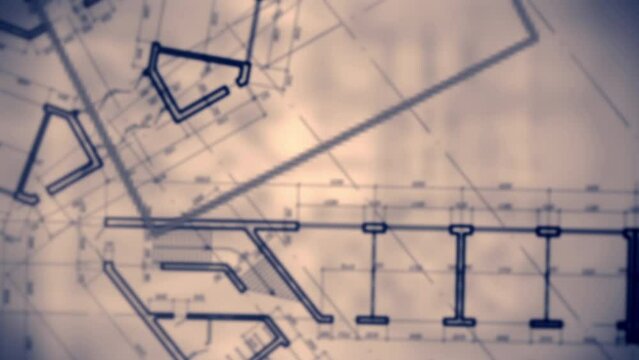 Architectural Blueprint Background Video Animation