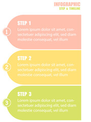 step labels in infographic design and Information labels