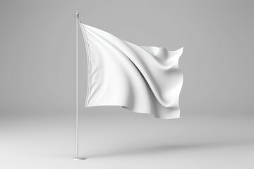 White flag on a white background. AI generated, human enhanced