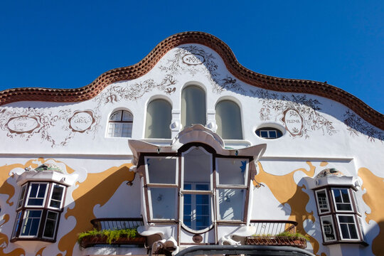 Architecture, modernist style, Can Negre, by Josep Maria Jujol Gibert. Sant Joan Despi,