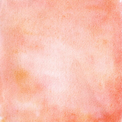 Scarlet watercolor background with spots, dots, blurred circles