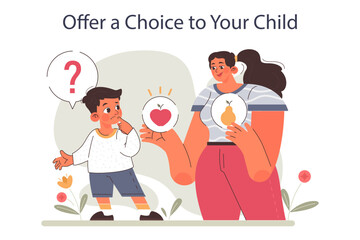 Positive parenting advice. Offer a choice to your child to builds trust