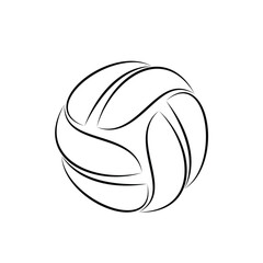 Volleyball black linear symbol