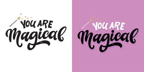 Obraz premium Inspirational lettering quote . Modern calligraphy. Brush painted letters, vector