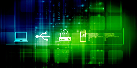 Digital Abstract technology background,2d illustration