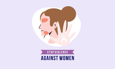 Stop Violence Against Women Banner Background