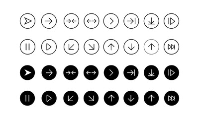 Arrow icons set. Arrow collection. Simple arrow big set. Vector illustration