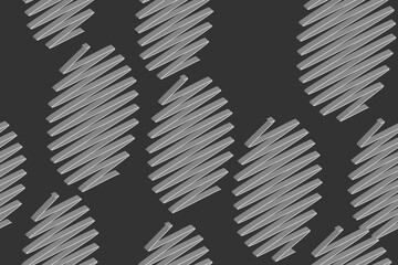Grey Vector Isometric Lattice Background Seamless Pattern, 3D Illustration