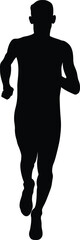 athlete middle distance runner black silhouette