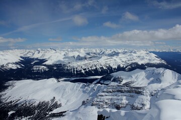 View at the summit of Mount Hector