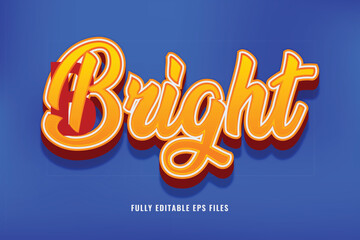 Bright 3D editable text effect