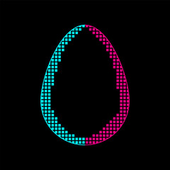 Easter egg on a dark background. egg vector. Egg for design