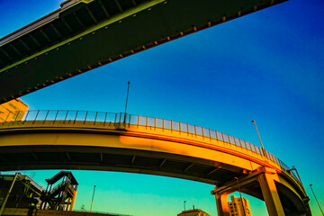 高速道路の高架橋（交通イメージ）