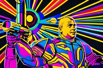 Cyber Dart Pop Art Style