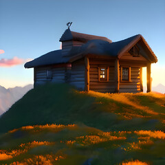 house in the mountains -  artificial intelligence