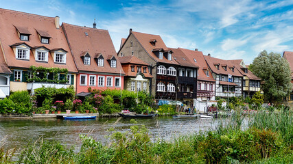Fototapeta na wymiar Blick auf Klein-Venedig in Bamberg