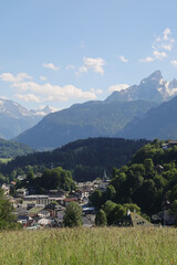 Fototapeta na wymiar The panorama of Berchtesgaden, Koenigsee region, Germany 