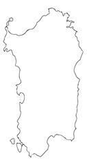 Vector Sardinia map region of Italy